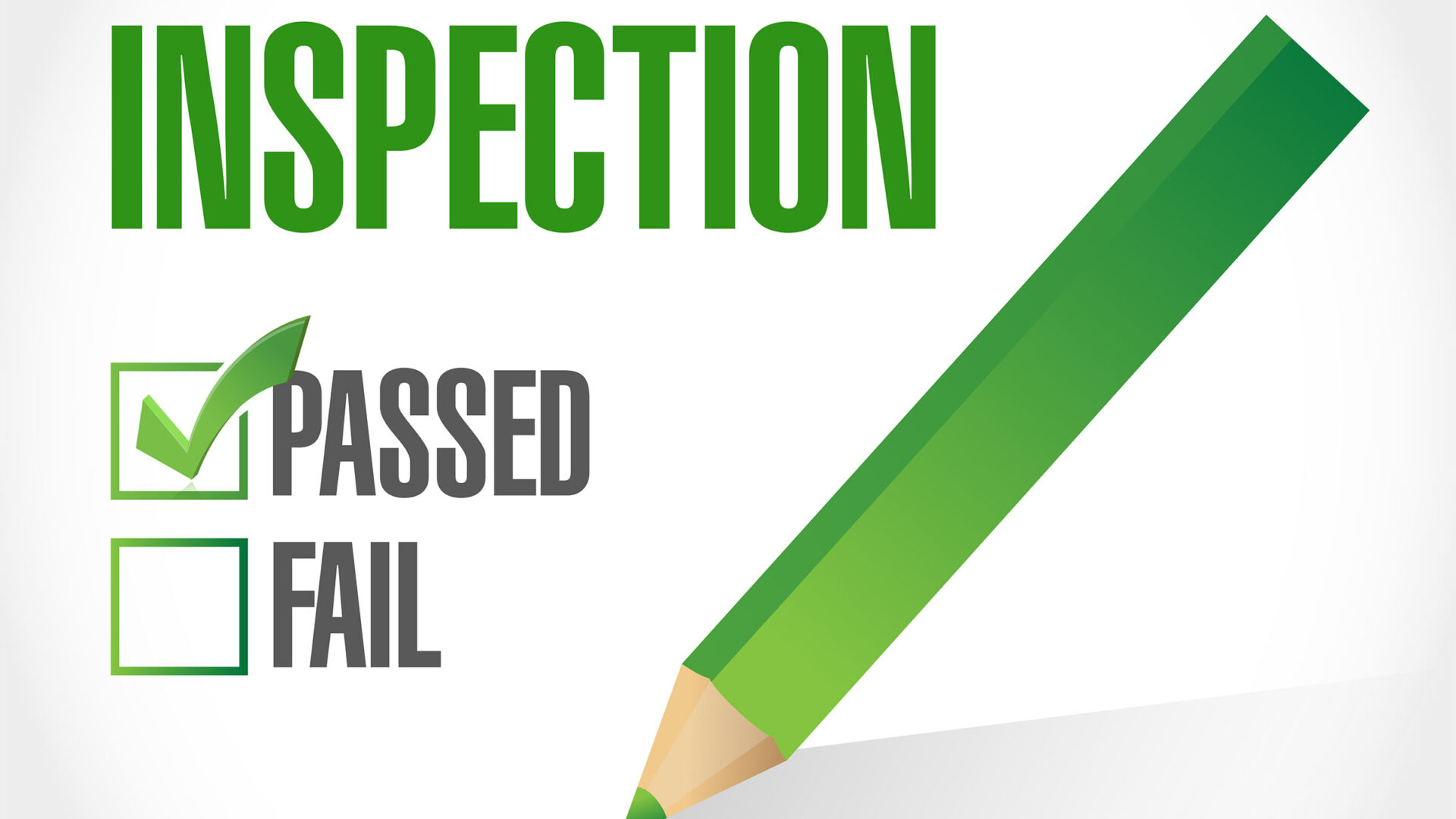 passed inspection check list illustration design over a white background
